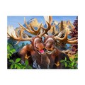 Trademark Fine Art Howard Robinson 'Happy Moose' Canvas Art, 14x19 ALI24014-C1419GG